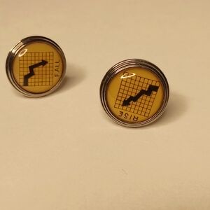 Vintage J.J. Weston Stocks Rise & Fall Cufflinks